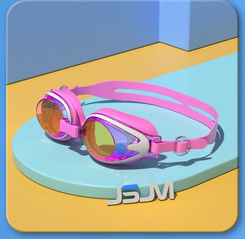 Kids Swimming Goggles - Anti-Fog UV Protection Waterproof Silicone Swim Glasses for Boys Girls Swim Eyewear Gift