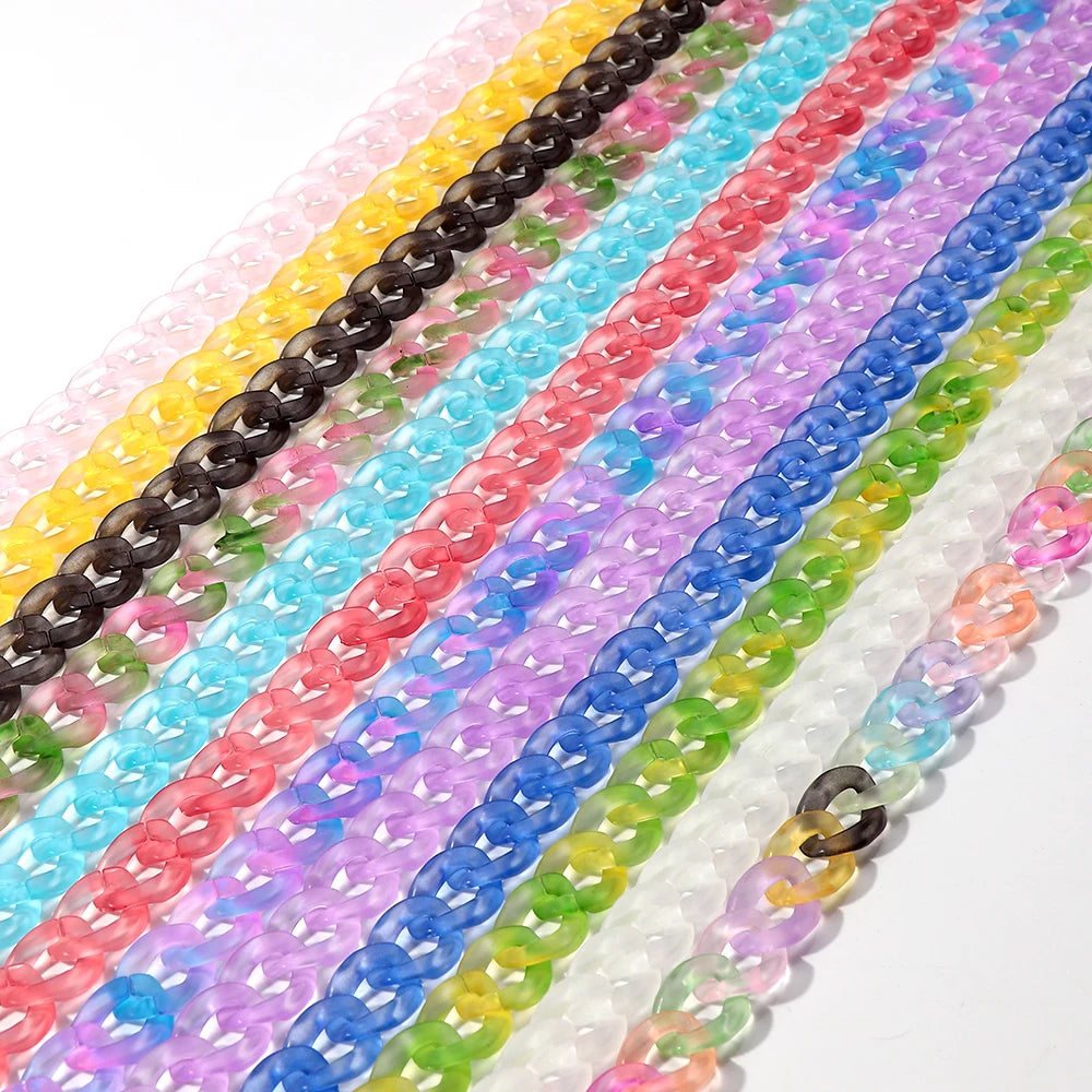 New Matte Clear Acrylic Link Glasses Chains for Women Sunglasses Chain Neck Strap Holder Cord Jewelry Eyewear Accessories Gifts