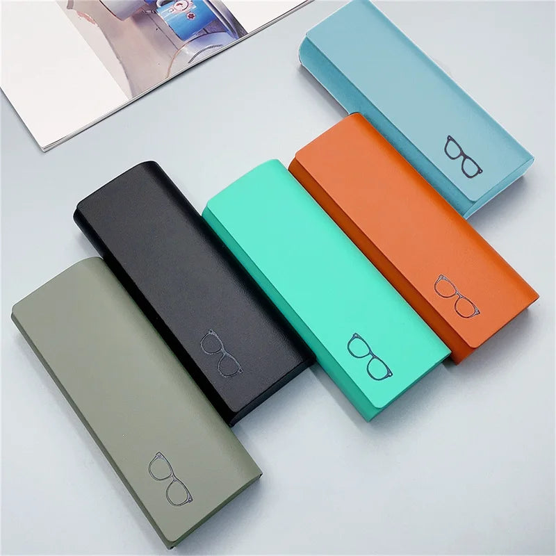 PU Leather Glasses Box - Men Women Sunglasses Spectacle Storage Box Portable Anti-Pressure Eyeglasses Bag Eyewear Accesso