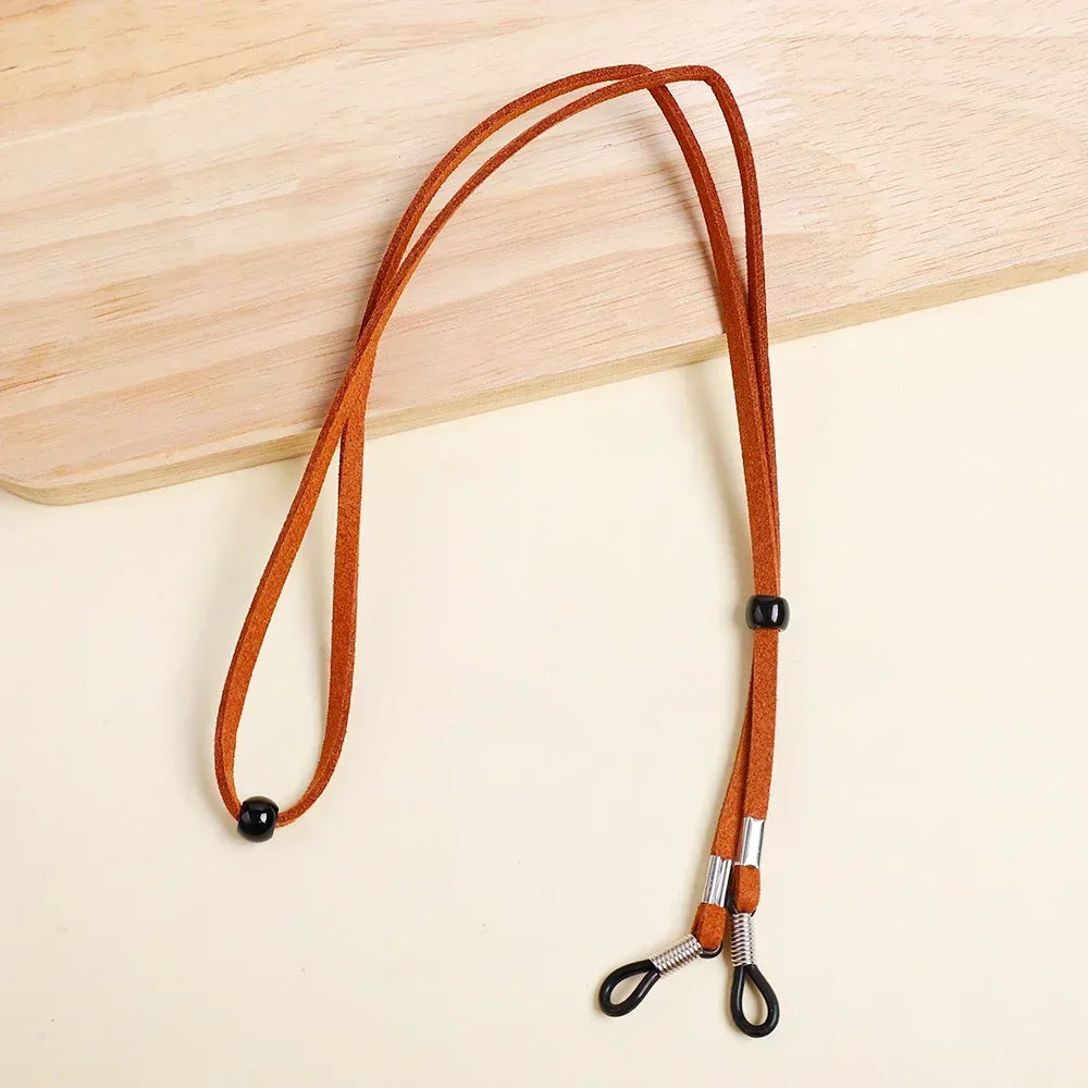 Men Leather High Quality Anti-slip Sunglasses Lanyard Strap Eyeglass Reading Glasses Chain Cord Holder Glasse Necklace Unisex