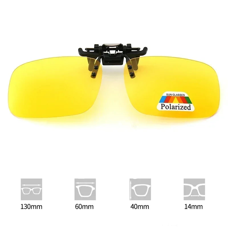 Polarized Sunglasses Clips Glasses Clip Driving Night Vision Eyeglasses UV400 Outdoor Shades High Definition Sun Glasses Clips