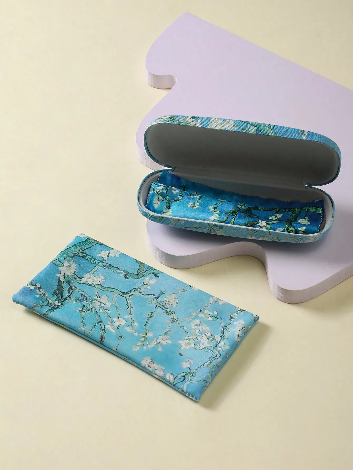 Glasses Case and Accessories - Vincent van Gogh Almond Blossoms Present Cleaning Cloth Lightweight Spectacle Case