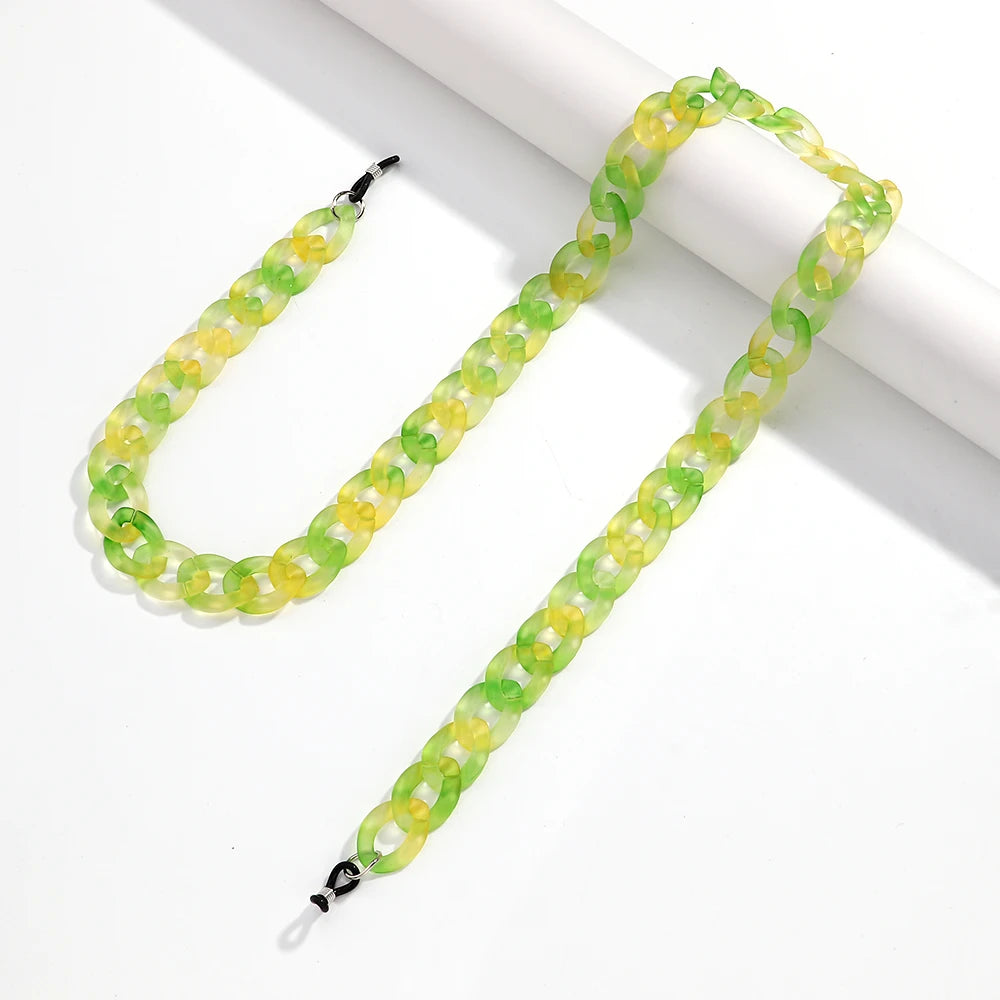 New Matte Clear Acrylic Link Glasses Chains for Women Sunglasses Chain Neck Strap Holder Cord Jewelry Eyewear Accessories Gifts