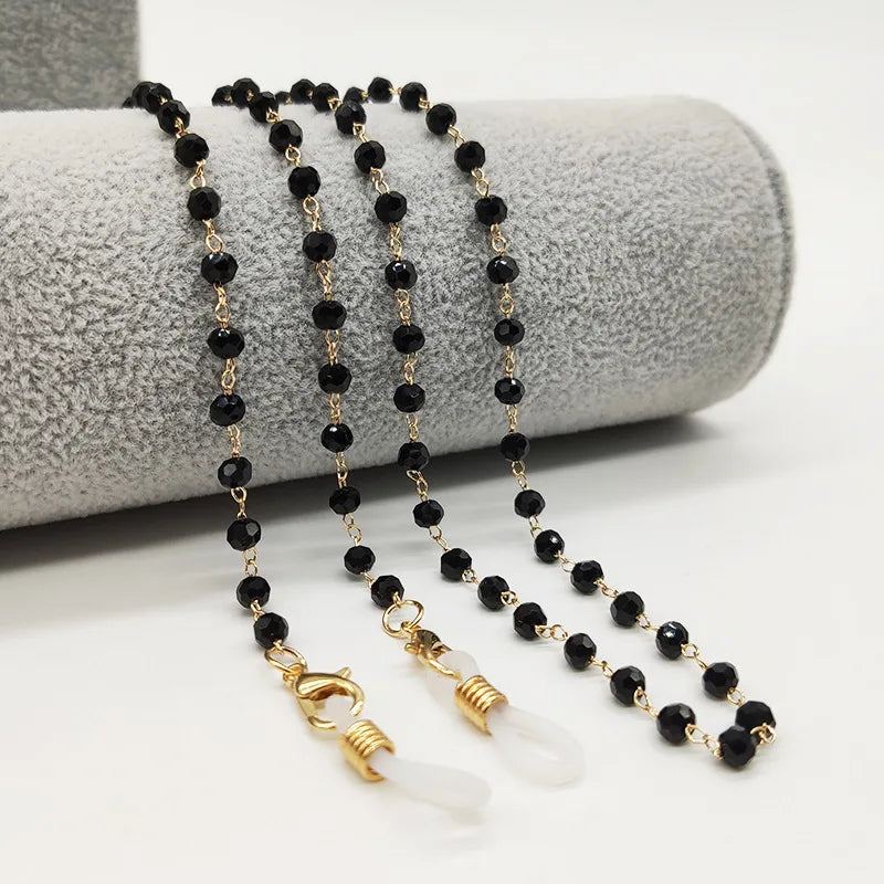 Pearl Style Glasses Chain - Pearl Flower Glasses Hanging Rope Anti-Lost Eyewear Mask Lanyard Women Sunglasses Glasses Chain
