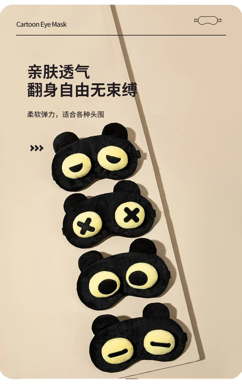 Cute Eye Mask Sleep Soothing Eye Fatigue Warm Compress Wear Comfortable Children And Students Eye Masks