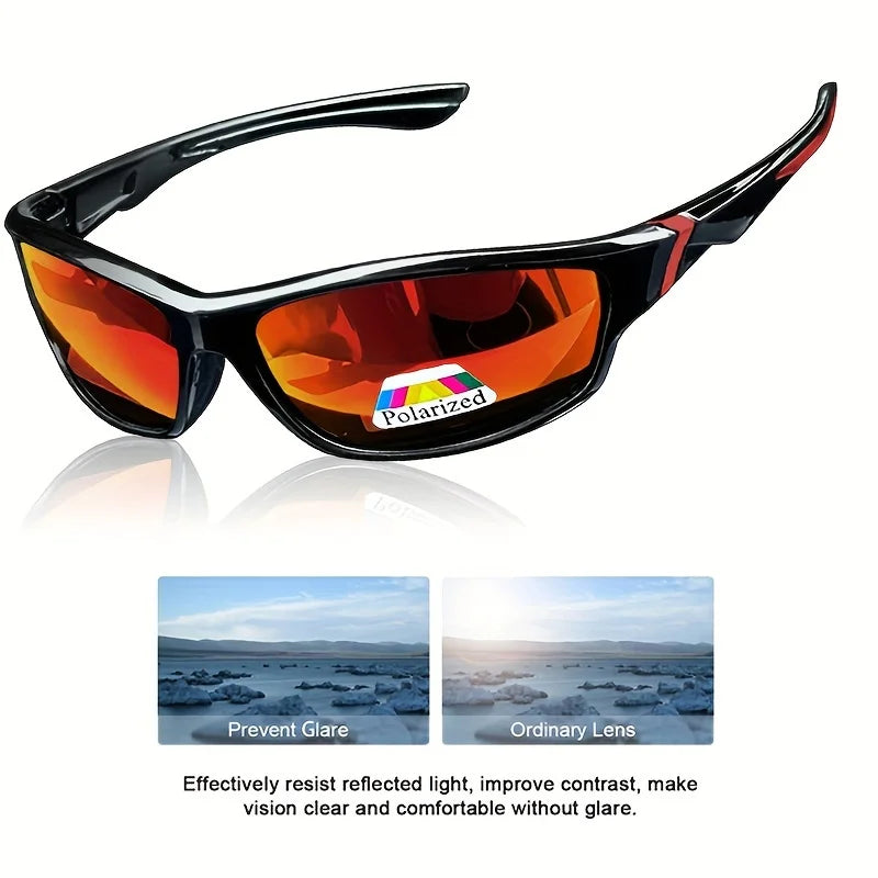 Vintage Sports Sunglasses - Men Women Fishing Running Cycling Mountaineering Sport Man Sun Glasses Anti-Glare UV400