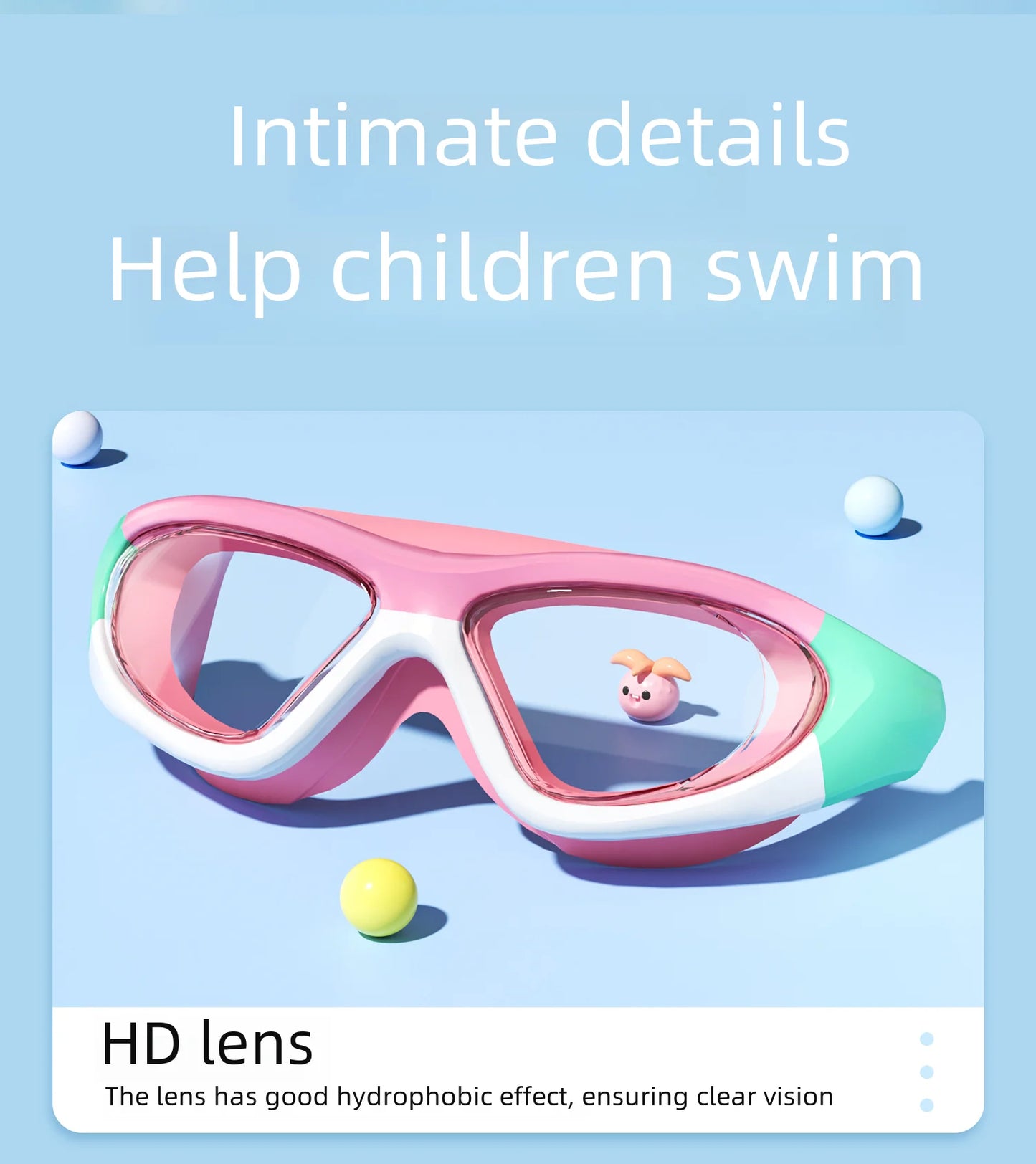 Children's Swimming Goggles - High Definition Waterproof Anti-fog Large Frame Glasses For Boys Girls Wholesale