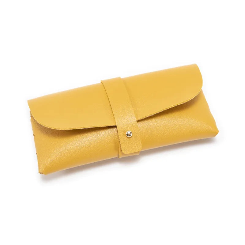 Coloured PU Leather Glasses Pouches - Jewelry Pouch Fashion Men and Women Sun Glasses Box Soft Gift Bag Large Size