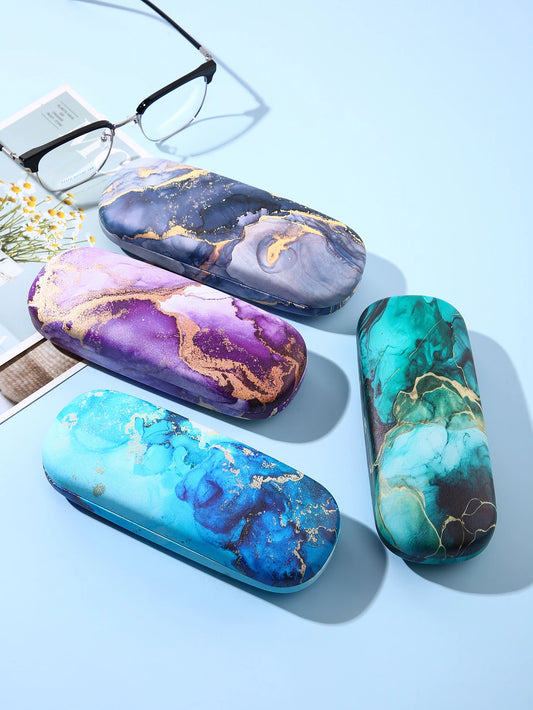 Graffiti Ripple Print Glasses Case - Durable Waterproof & Portable Protective Eyewear Holder Box for Women Men