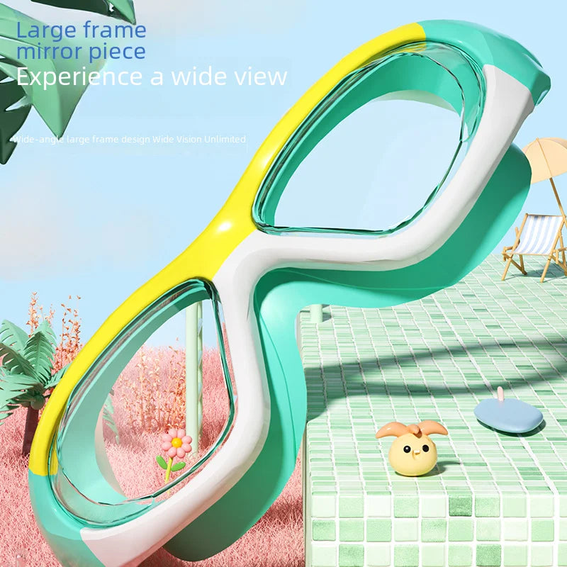 Children's Swimming Goggles - High Definition Waterproof Anti-fog Large Frame Glasses For Boys Girls Wholesale