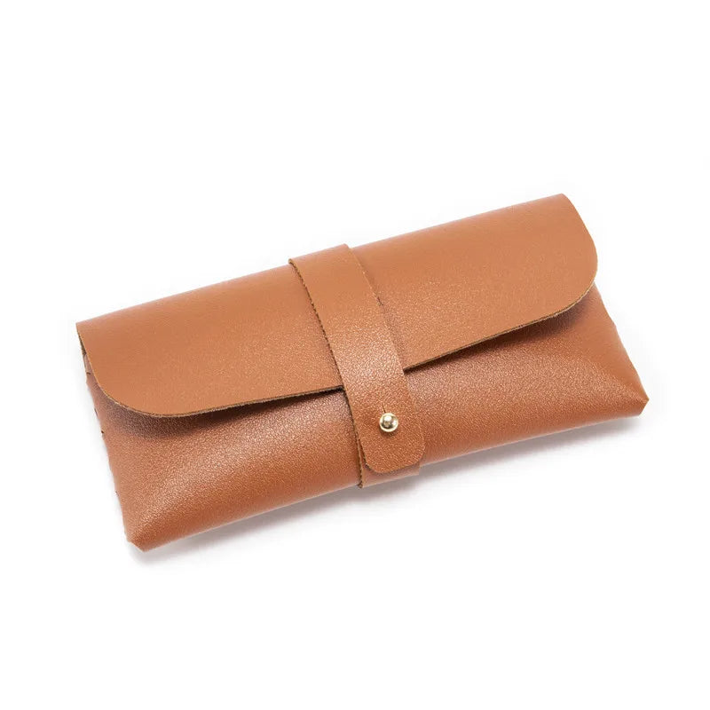 Coloured PU Leather Glasses Pouches - Jewelry Pouch Fashion Men and Women Sun Glasses Box Soft Gift Bag Large Size