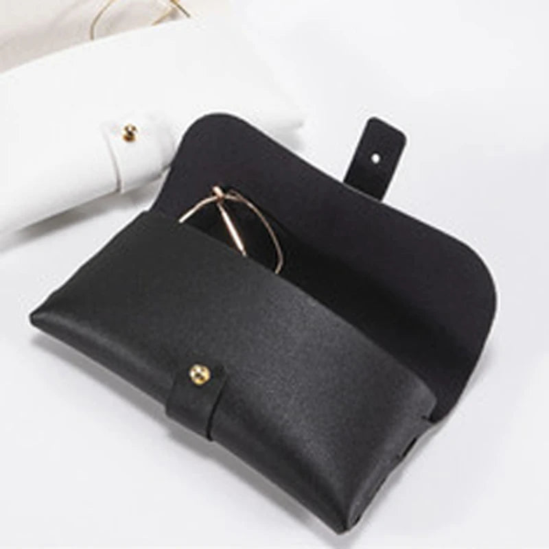 Coloured PU Leather Glasses Pouches - Jewelry Pouch Fashion Men and Women Sun Glasses Box Soft Gift Bag Large Size