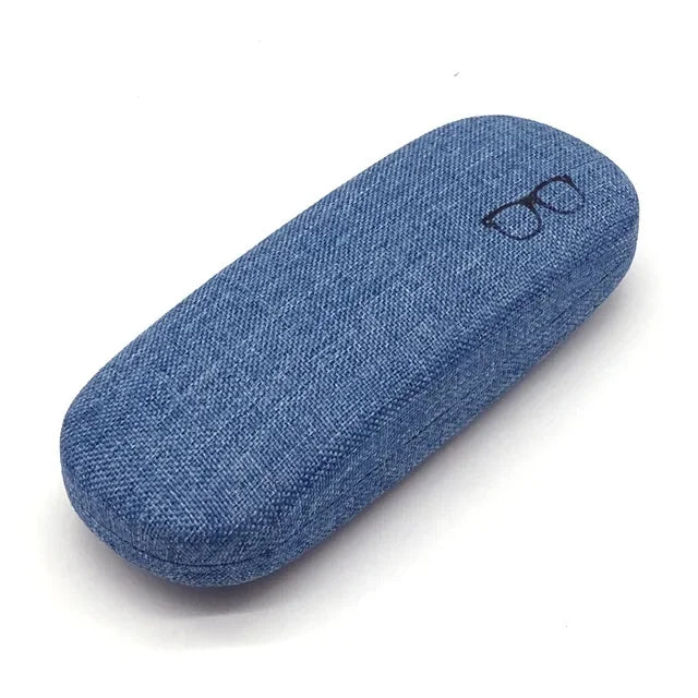 Linen Wrapped Hard Glasses Case - Hard Shell Linen Fabrics Eyewear Cases Cover Protective for Men Women Sunglasses Eyeglasses Glasses Box