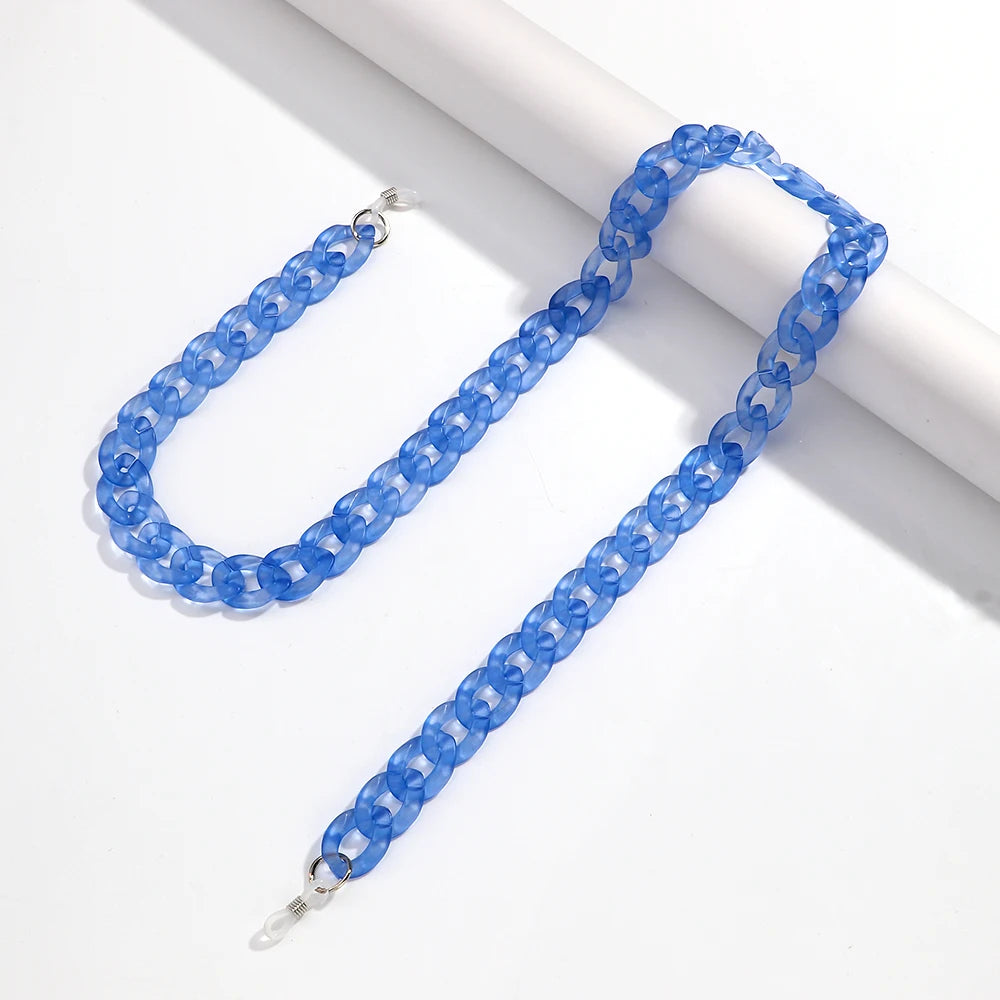 New Matte Clear Acrylic Link Glasses Chains for Women Sunglasses Chain Neck Strap Holder Cord Jewelry Eyewear Accessories Gifts