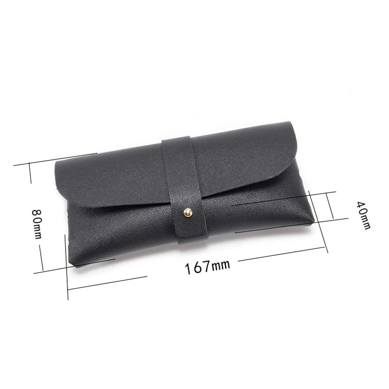 Coloured PU Leather Glasses Pouches - Jewelry Pouch Fashion Men and Women Sun Glasses Box Soft Gift Bag Large Size