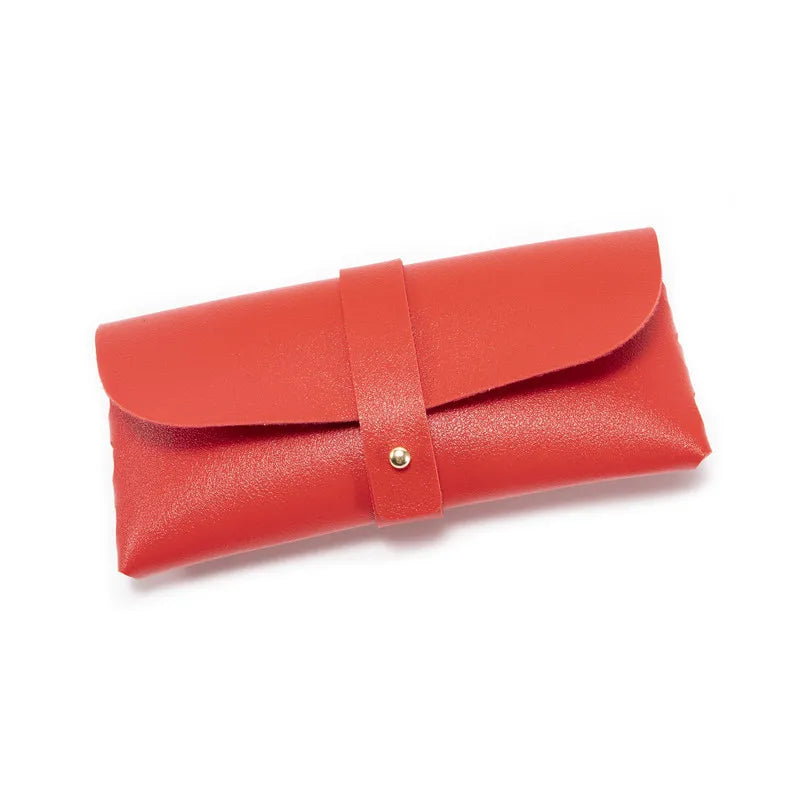 Coloured PU Leather Glasses Pouches - Jewelry Pouch Fashion Men and Women Sun Glasses Box Soft Gift Bag Large Size