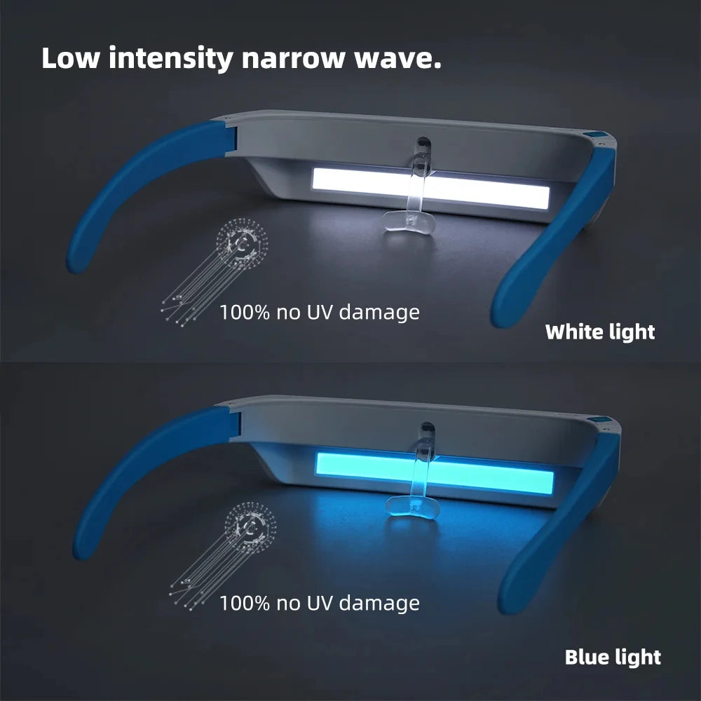 SAD Light Therapy Glasses - wearable  led light anti motion sickness SAD therapy Phototherapy glasses