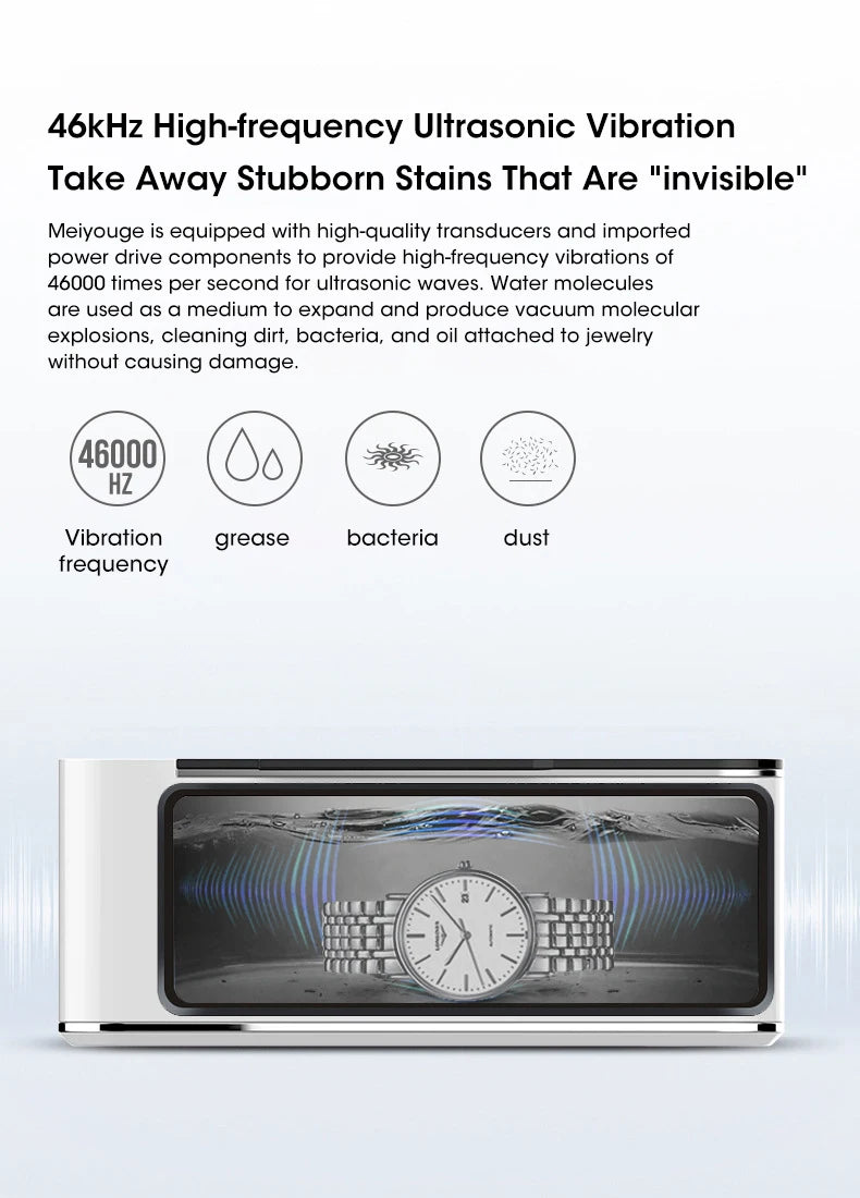 Ultrasonic Cleaner 35W High Frequency Deep Cleaning System