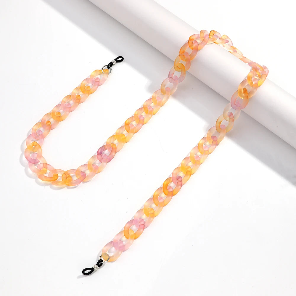 New Matte Clear Acrylic Link Glasses Chains for Women Sunglasses Chain Neck Strap Holder Cord Jewelry Eyewear Accessories Gifts