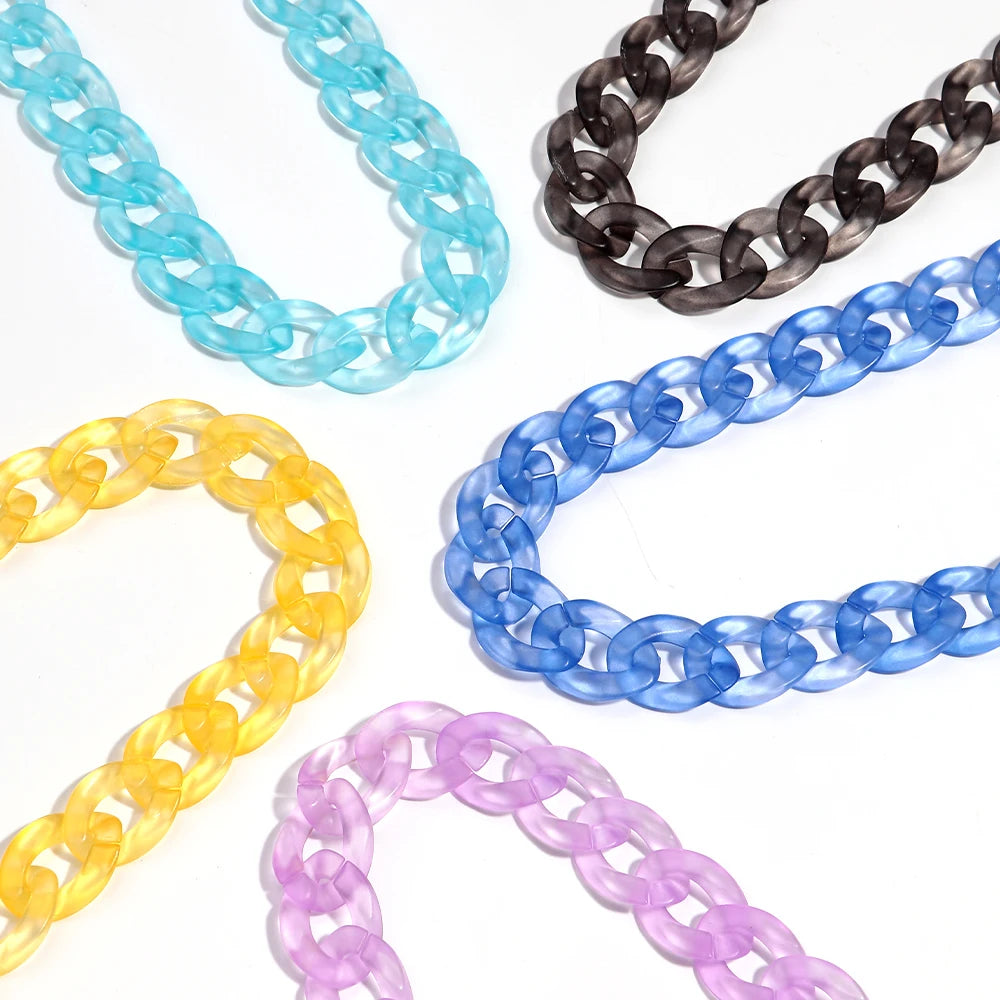 New Matte Clear Acrylic Link Glasses Chains for Women Sunglasses Chain Neck Strap Holder Cord Jewelry Eyewear Accessories Gifts