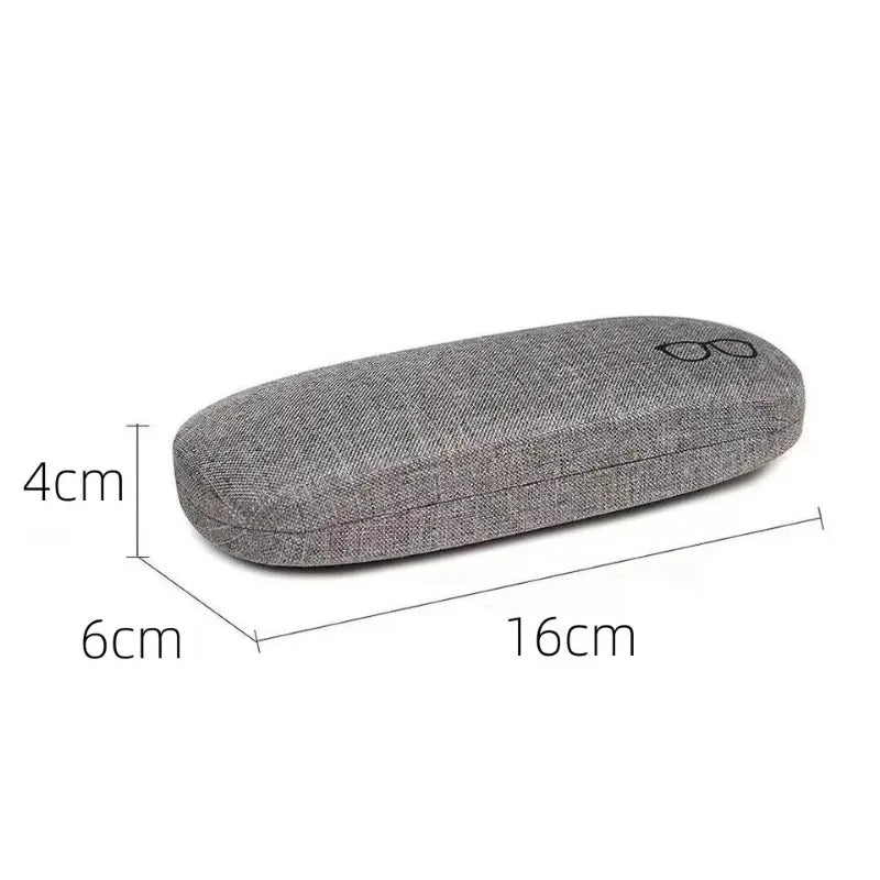 Linen Wrapped Hard Glasses Case - Hard Shell Linen Fabrics Eyewear Cases Cover Protective for Men Women Sunglasses Eyeglasses Glasses Box
