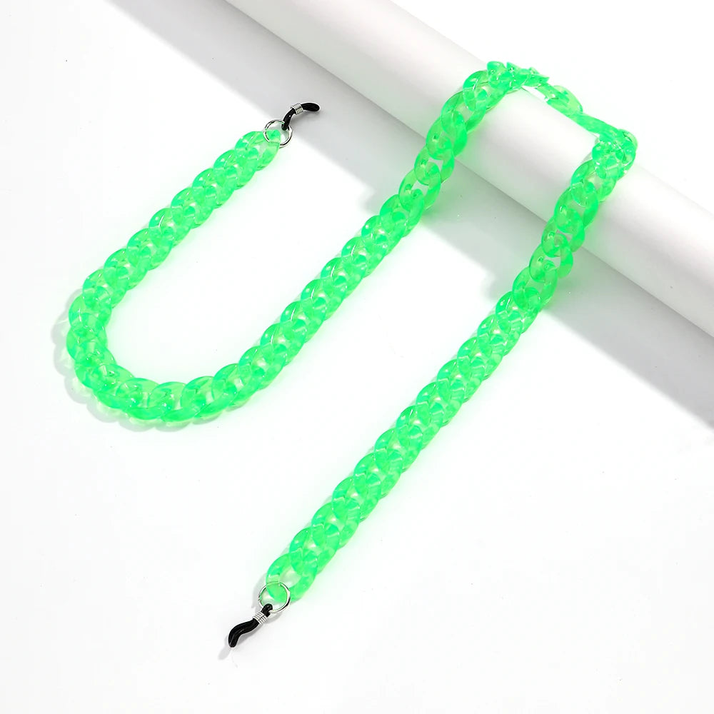 New Matte Clear Acrylic Link Glasses Chains for Women Sunglasses Chain Neck Strap Holder Cord Jewelry Eyewear Accessories Gifts