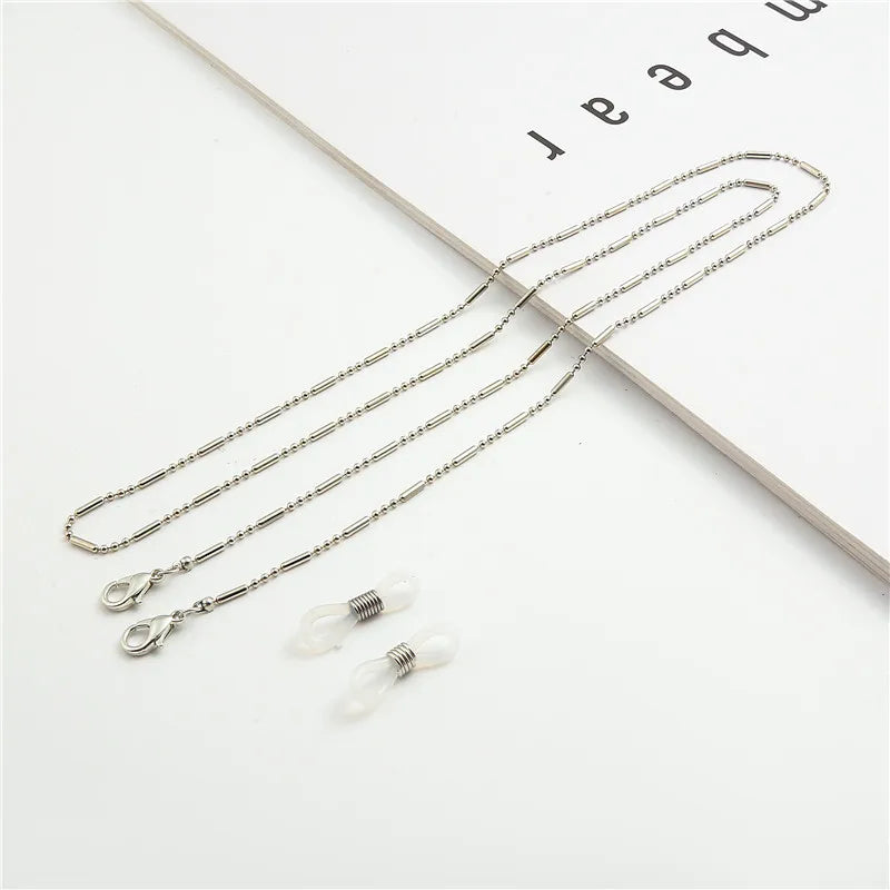 Pearl Style Glasses Chain - Pearl Flower Glasses Hanging Rope Anti-Lost Eyewear Mask Lanyard Women Sunglasses Glasses Chain