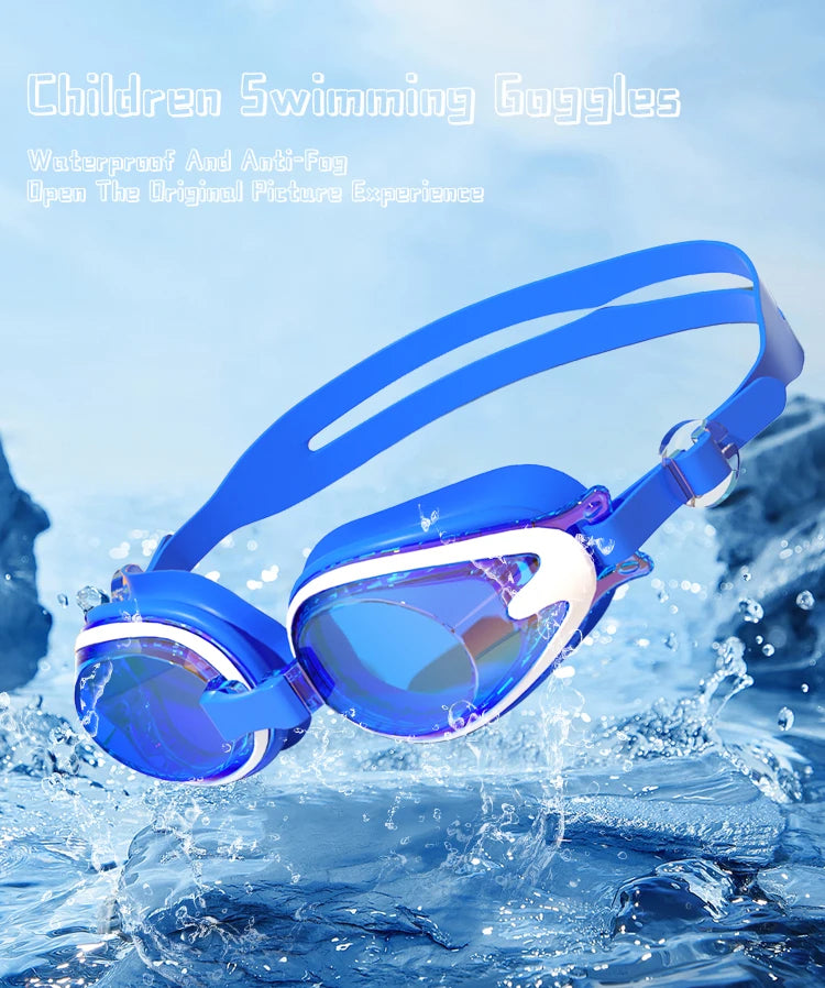 Kids Swimming Goggles - Anti-Fog UV Protection Waterproof Silicone Swim Glasses for Boys Girls Swim Eyewear Gift