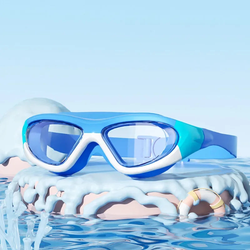 Children's Swimming Goggles - High Definition Waterproof Anti-fog Large Frame Glasses For Boys Girls Wholesale