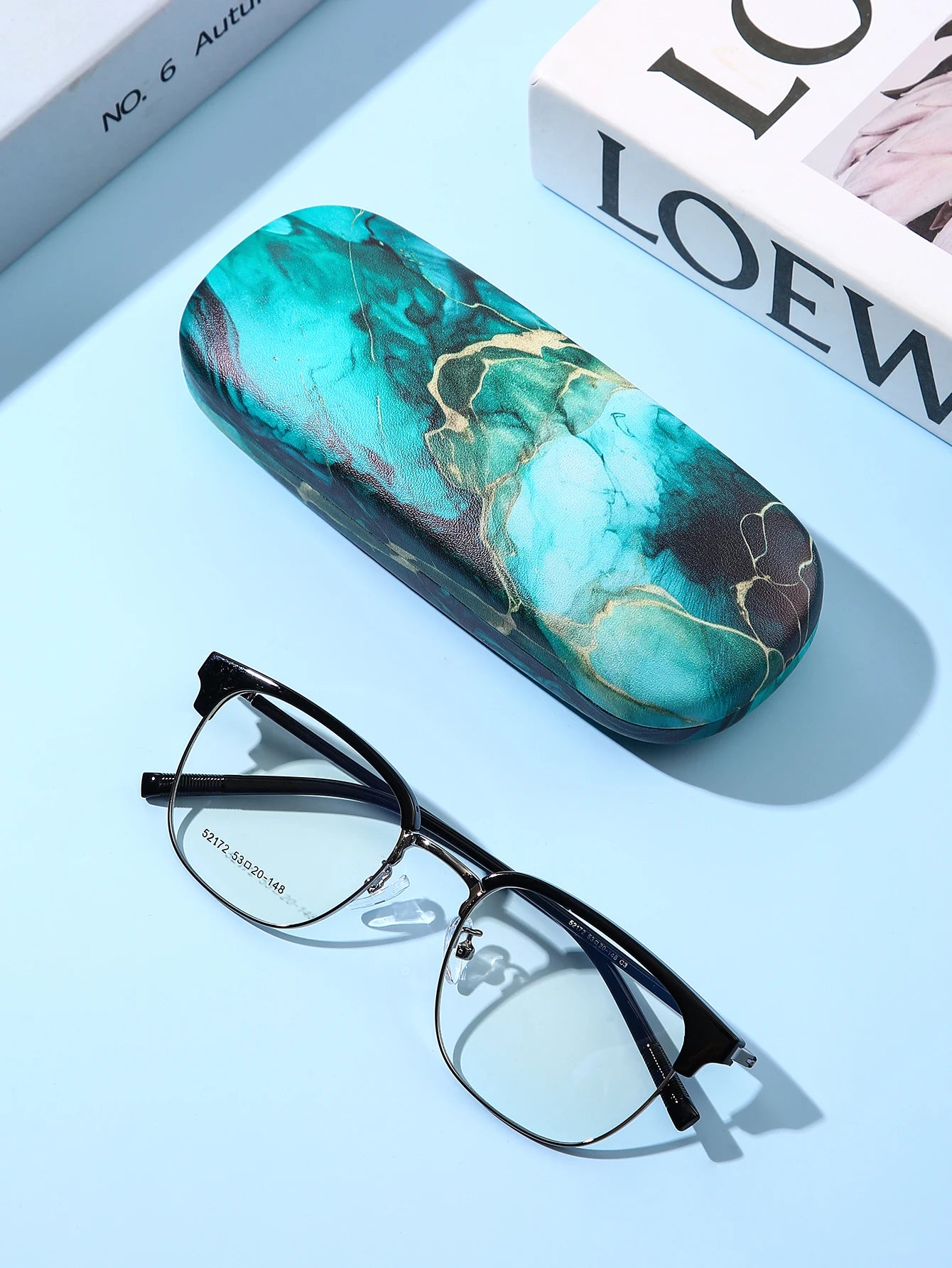 Graffiti Ripple Print Glasses Case - Durable Waterproof & Portable Protective Eyewear Holder Box for Women Men