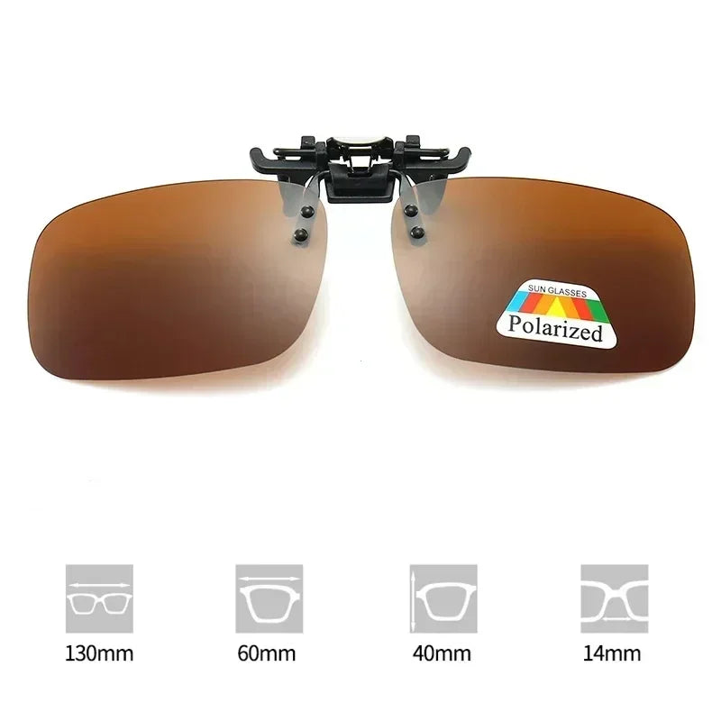 Polarized Sunglasses Clips Glasses Clip Driving Night Vision Eyeglasses UV400 Outdoor Shades High Definition Sun Glasses Clips