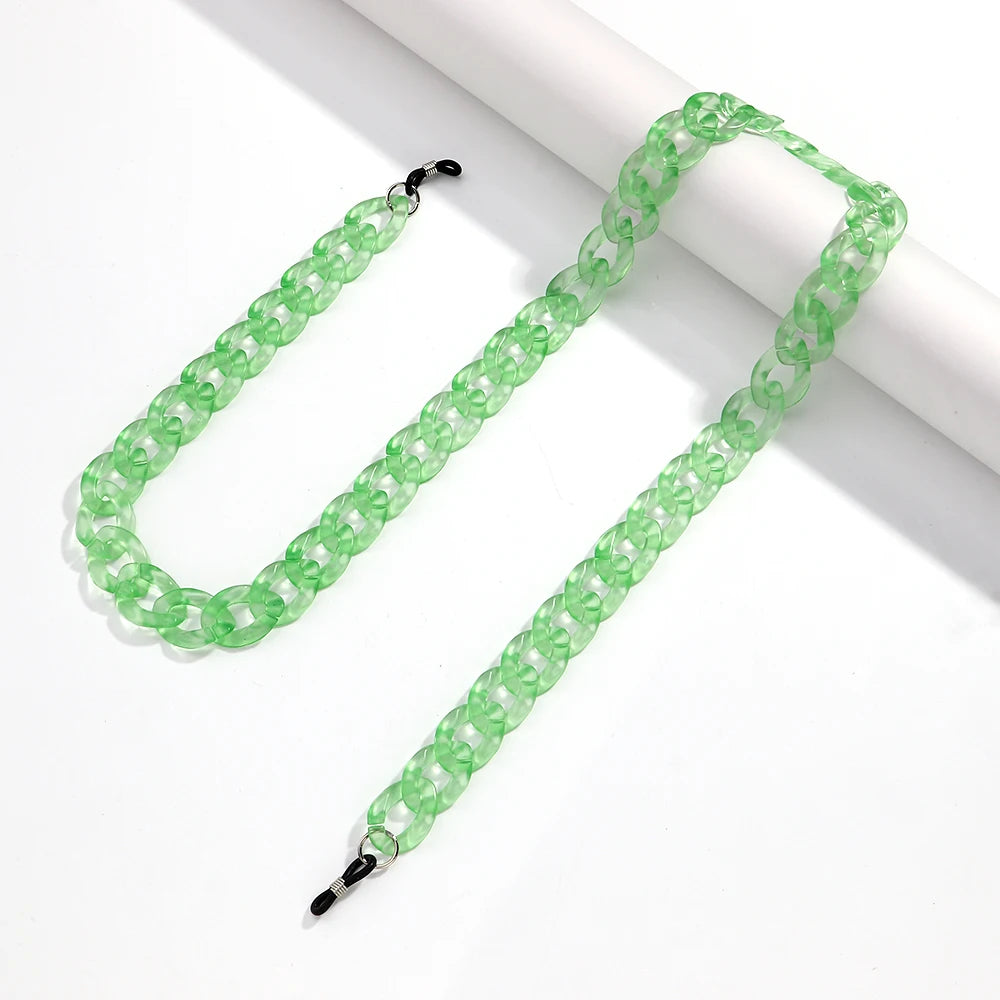 New Matte Clear Acrylic Link Glasses Chains for Women Sunglasses Chain Neck Strap Holder Cord Jewelry Eyewear Accessories Gifts